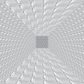 Tunnel or wormhole. Digital wireframe tunnel. 3D grid. Abstract vector image Royalty Free Stock Photo