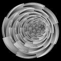 Tunnel or wormhole. Digital wireframe tunnel. 3D grid. Background abstract vector image Royalty Free Stock Photo