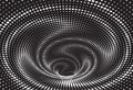 Tunnel or wormhole. Digital wireframe tunnel. 3D grid. Background vector image Royalty Free Stock Photo