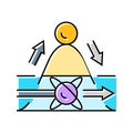 tunneling quantum computer color icon vector illustration Royalty Free Stock Photo