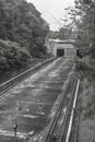 Tunnels at the end of train tracks