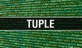 Tuple concept with Random Parts of Program Code. Tuple with Programming code abstract technology background of software developer Royalty Free Stock Photo