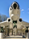 Tupolev Tu-16 Airplane Monument in Smolensk, Russia. Royalty Free Stock Photo