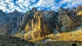 Tupopdan mountain also known as Passu Conesl, the most photographed mountain of the Passu region in north Karakorum in Pakistan