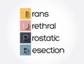 TUPR - Trans Urethral Prostatic Resection acronym, medical concept background