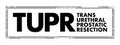 TUPR Trans Urethral Prostatic Resection - surgery used to treat urinary problems that are caused by an enlarged prostate, acronym