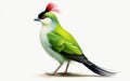 Turaco Whimsy on White Background