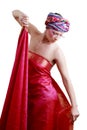 Turban and with artistic visage Royalty Free Stock Photo