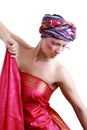 Turban and with artistic visage Royalty Free Stock Photo