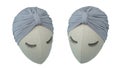 Turban hat with arabic hat style on mannequin head with white background