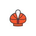 Turban hat filled outline icon