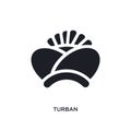 turban isolated icon. simple element illustration from india concept icons. turban editable logo sign symbol design on white