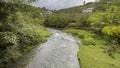 Turbid waters of streams after rain, flood and flood disasters