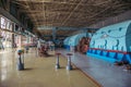 Turbine generator at the machinery room of Nuclear Power Plant Royalty Free Stock Photo