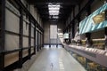 Turbine Hall in Tate Modern Art Gallery, one woman in London Royalty Free Stock Photo