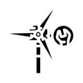 turbine maintenance glyph icon vector illustration
