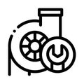 Turbine Repair Icon Vector Outline Illustration