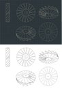 Turbine rotor drawings