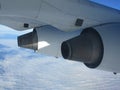 Turbines of an Avro RJ100 during the flight