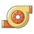 Turbo charger icon, cartoon style Royalty Free Stock Photo