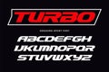 Turbo font. Heavy italic letters, modern type for sport logo, speed race headline, dynamic monogram, lettering and