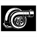 Turbo icon isolated on white background from auto racing collection. Royalty Free Stock Photo