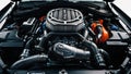 Turbocharged Engine: Close-Up of Sporty Automotive Motor