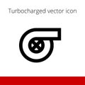 Turbocharger isolated icon, auto service, repair, vector car detail Royalty Free Stock Photo