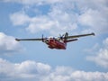 Turbolet L-410 Parrot aircraft during low pass.