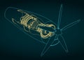 Turboprop engine blueprint