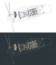 Turboprop engine blueprints