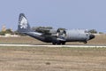 Turboprop Military cargo on take off Royalty Free Stock Photo