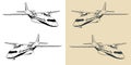 Turboprop transport aircraft illustrations