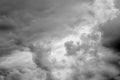 Turbulence high in the sky Dramatic  Monochromatic cloudscape Royalty Free Stock Photo