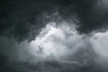 Turbulent dark stormy clouds angry and menacing Royalty Free Stock Photo