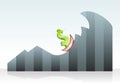 Turbulent Economy Chart Royalty Free Stock Photo