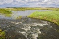 Turbulent flow river, flooding. Royalty Free Stock Photo