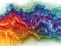 simulation of a turbulent flow of a fluid with several phases in different colors Royalty Free Stock Photo