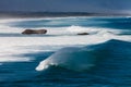 Turbulent water of breaking ocean waves at NZ coast