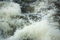 Turbulent water of Cargill Falls in Putnam, Connecticut in springtime