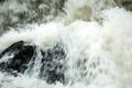 Turbulent water of Cargill Falls in Putnam, Connecticut in springtime