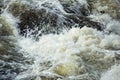 Turbulent water of Cargill Falls in Putnam, Connecticut in springtime