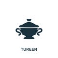 Tureen icon. Monochrome simple Cooking icon for templates, web design and infographics