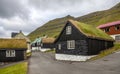 Turf house village Faroe Island, North Atlantic