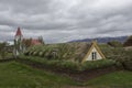 Turf houses at Glaumbaer in Iceland Royalty Free Stock Photo