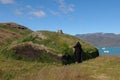 Turf Houses in the Viking Age, Qassiarsuk, Greenland Royalty Free Stock Photo