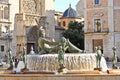 Turia Fountain on Plaza de la Virgen in Valencia