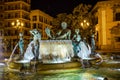 Turia Fountain on Square of the Virgin Saint Mary, Valencia, Spain. Royalty Free Stock Photo