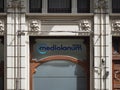 TURIN - CIRCA AUGUST 2021: Mediolanum Banca shopfront Royalty Free Stock Photo