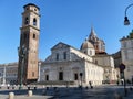 Turin Dome Saint John christian catholic church guards the sacred shroud Royalty Free Stock Photo